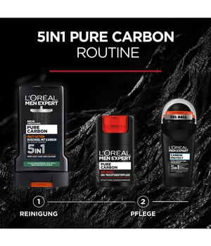 Lot De 2 Gels Douche L'Oréal Men Expert Pur Carbon PH Neutre 300ml - Neufs Pour Homme