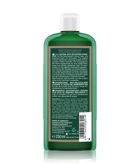 Logona Bio-Huile de Genévrier Shampoing 250 ml 4017645008014 pack-shot_fr